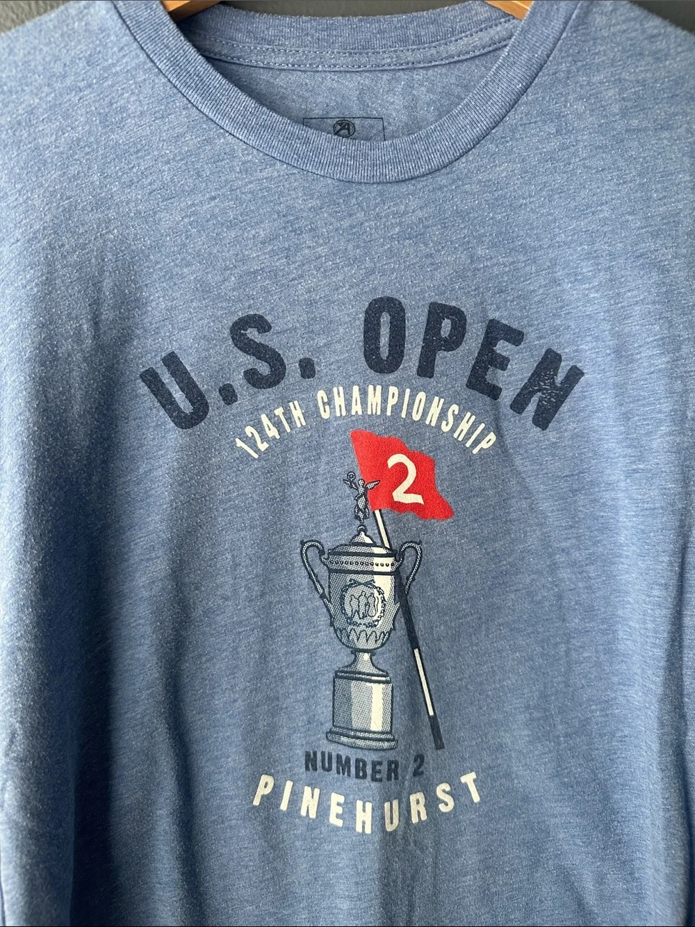 US Open golf pinehurst kids tee shirt youth medium blue